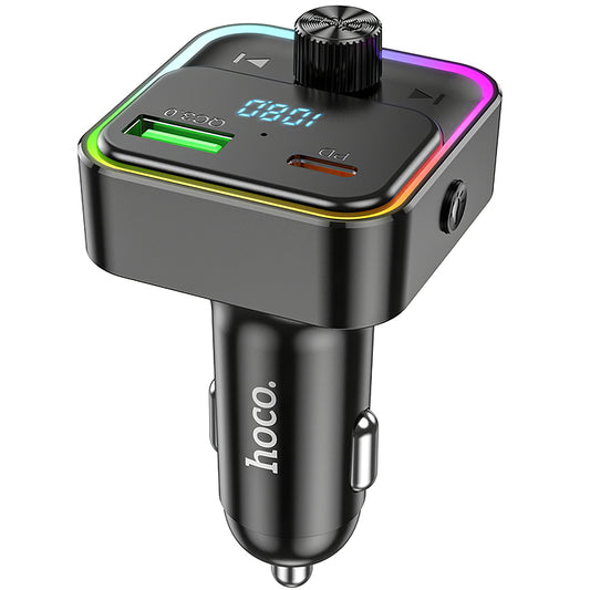 FM Bluetooth modulátor HOCO E81, 1 x USB-A - 1 x USB-C
