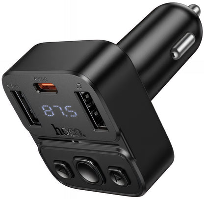 HOCO E87 Bluetooth FM Modulator, 2 x USB-A - 1 x USB-C