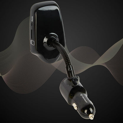 FM Bluetooth modulátor Techsuit MFM4, 1 x USB-A - 1 x 3.5mm - 1 x microSD, Čierny