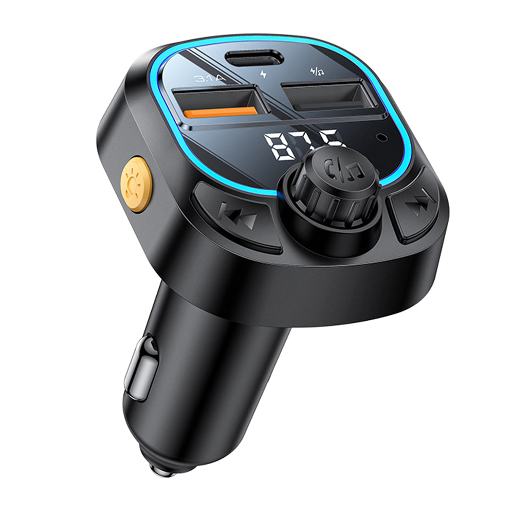 Modulátor FM Bluetooth Yesido Y70, 2 x USB-A - 1 x USB-C