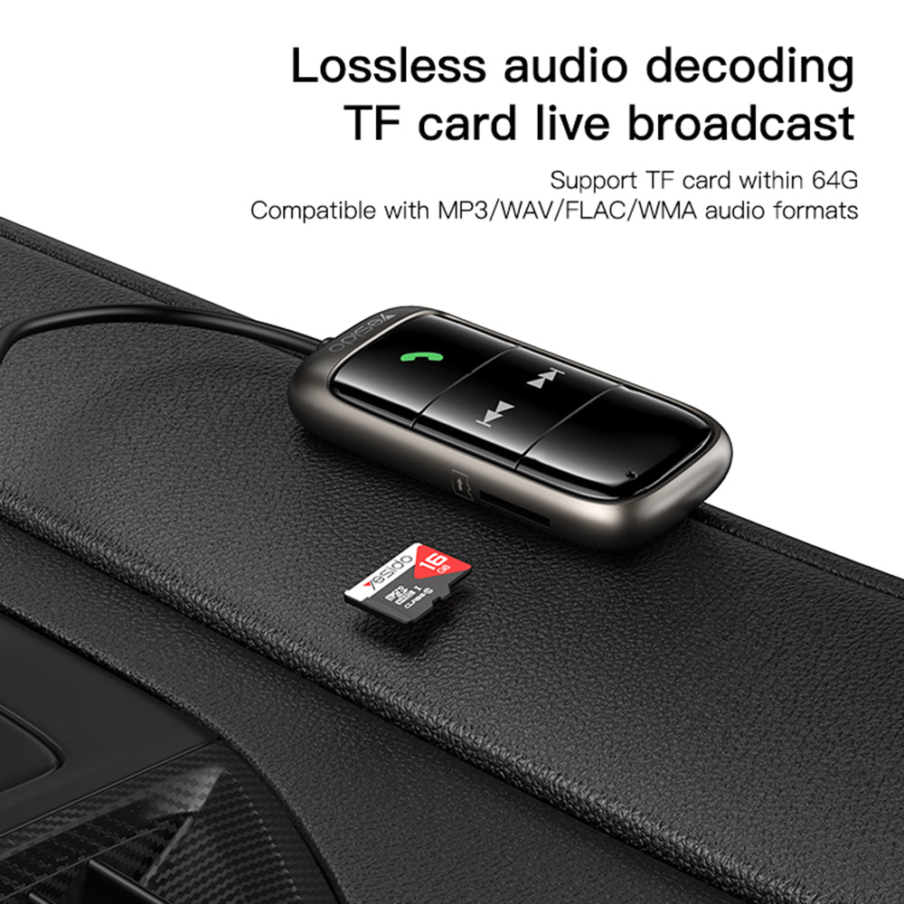 Modulátor FM Bluetooth Yesido YAU32, 1 x 3.5mm - 1 x microSD