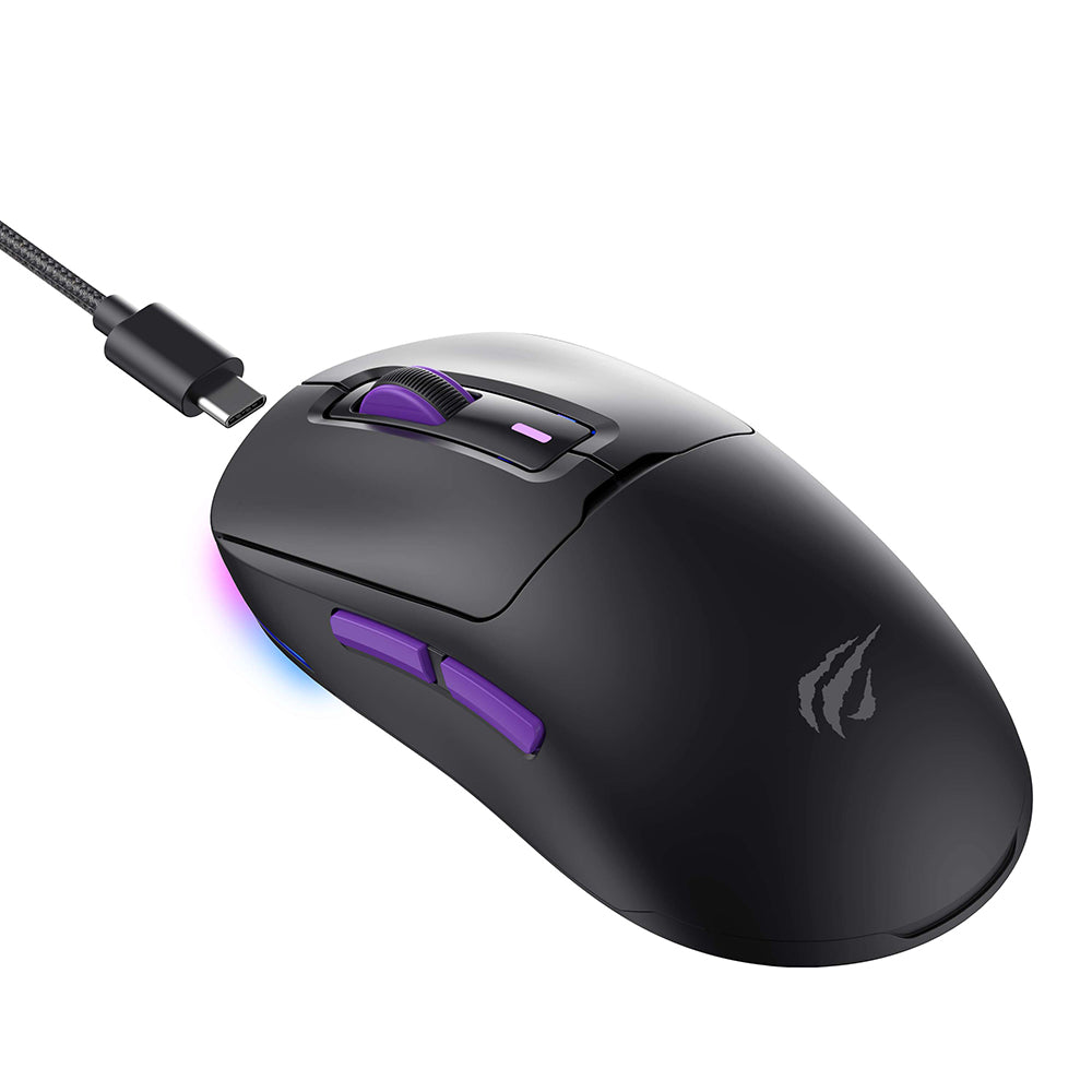 Bezdrôtová herná myš HAVIT MS969WB, RGB, 1000DPI - 16000DPI, BT / Wi-Fi / Káblové, Čierna