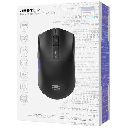 Bezdrôtová herná myš Proove Jester, 800DPI - 26000DPI, OLED displej, Čierna WMJS00022001