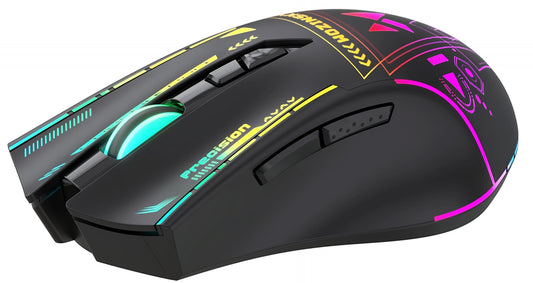 Bezdrôtová herná myš WZK WMGB-3200, 3200DPI, RGB, čierna