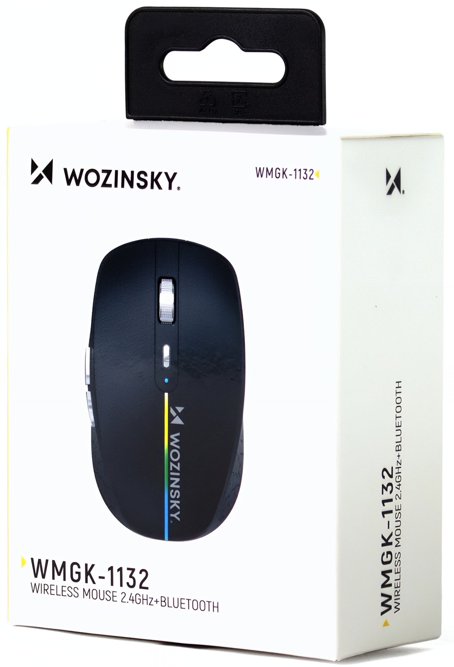 Bezdrôtová herná myš WZK WMGK-1132, 1600DPI, RGB, BT / Wi-Fi, čierna