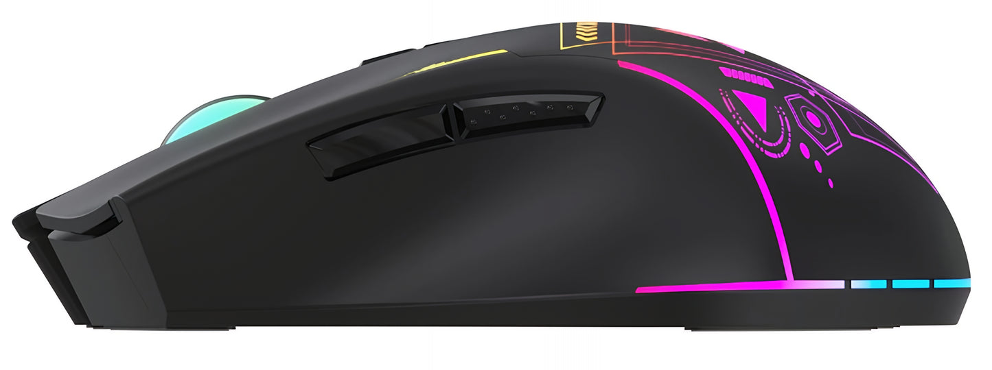 Bezdrôtová herná myš WZK WMGB-3200, 3200DPI, RGB, čierna
