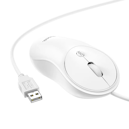 Myš s káblom USB HOCO GM13, 1600DPI, biela