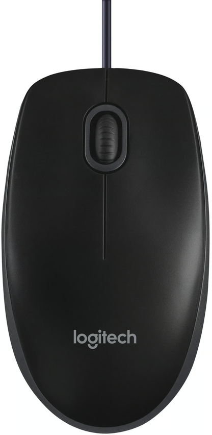 Mouse Wired USB Logitech B100, 1000DPI, Čierny 910-003357