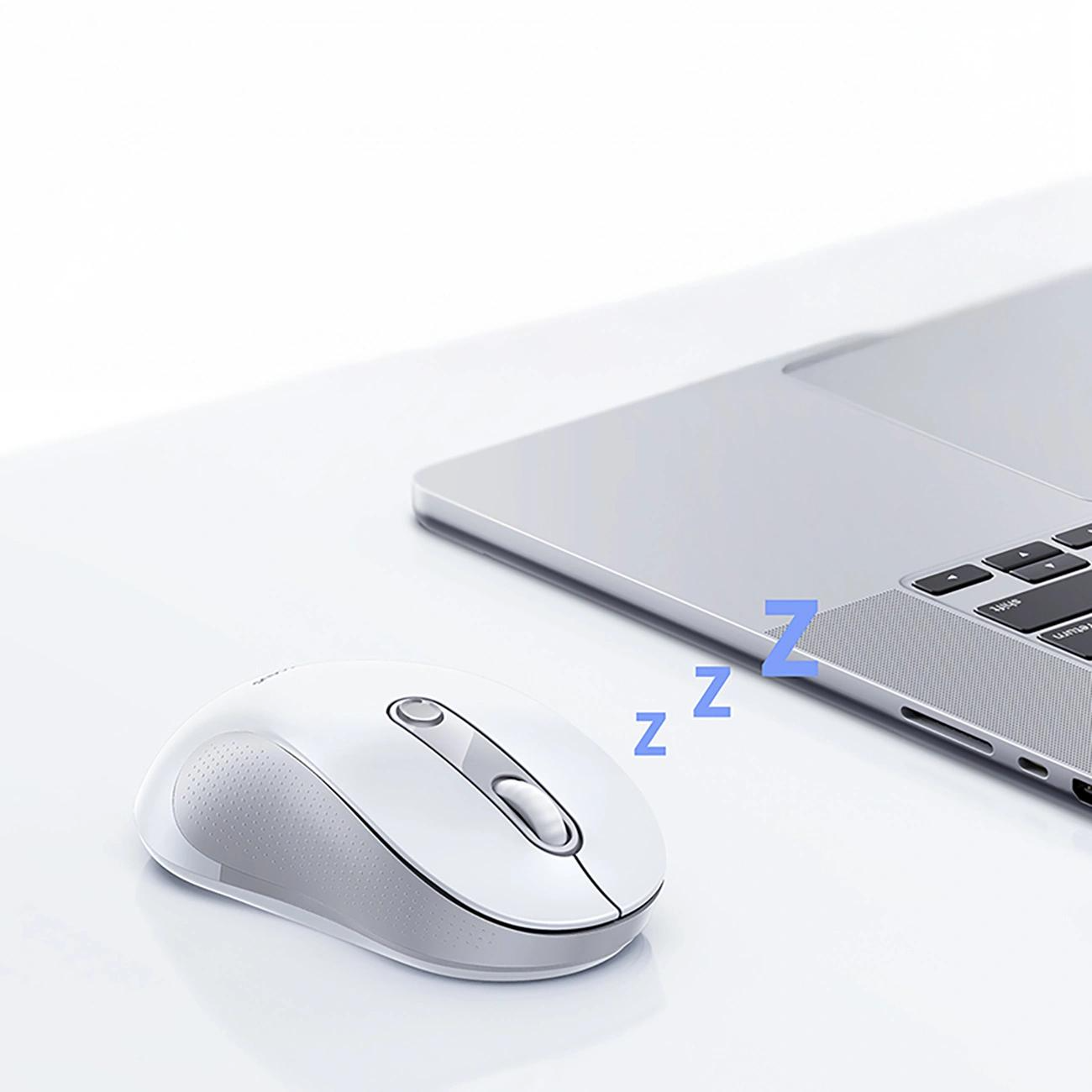 Bezdrôtová myš Baseus F02, 4000DPI, BT / Wi-Fi, Biela B0203202