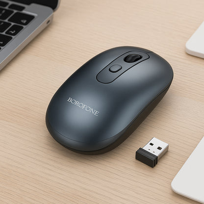 Bezdrôtová myš Borofone BG13 Winner, 1600DPI, Sivá