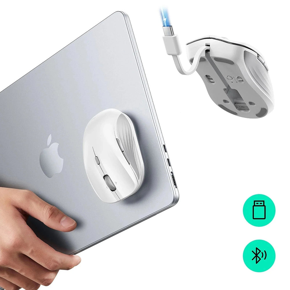 Bezdrôtová myš ESR MagMouse, 800DPI - 4800DPI, Biela