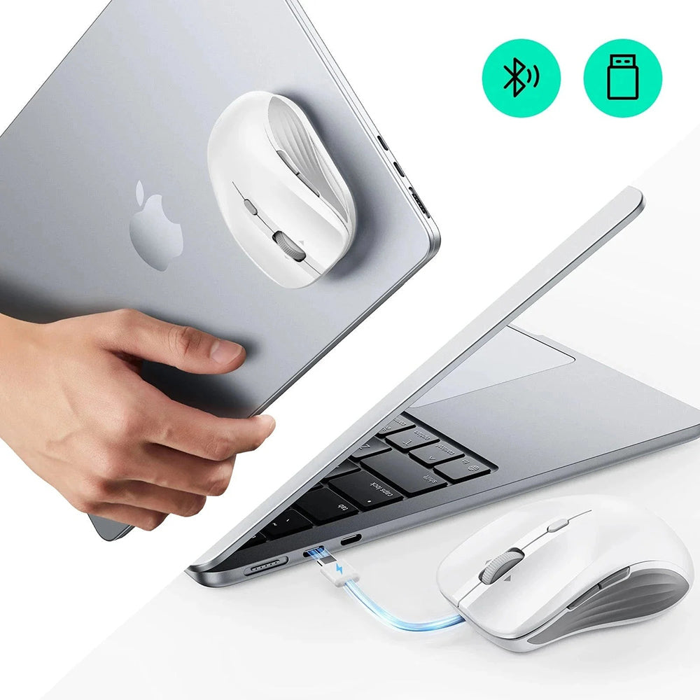 Bezdrôtová myš ESR MagMouse, 800DPI - 4800DPI, Biela