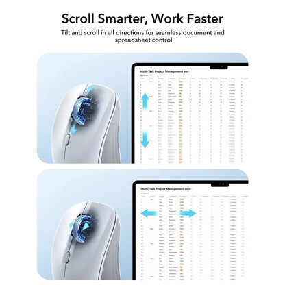 Bezdrôtová myš ESR MagMouse, 800DPI - 4800DPI, Biela