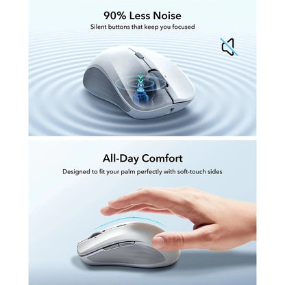 Bezdrôtová myš ESR MagMouse, 800DPI - 4800DPI, Biela