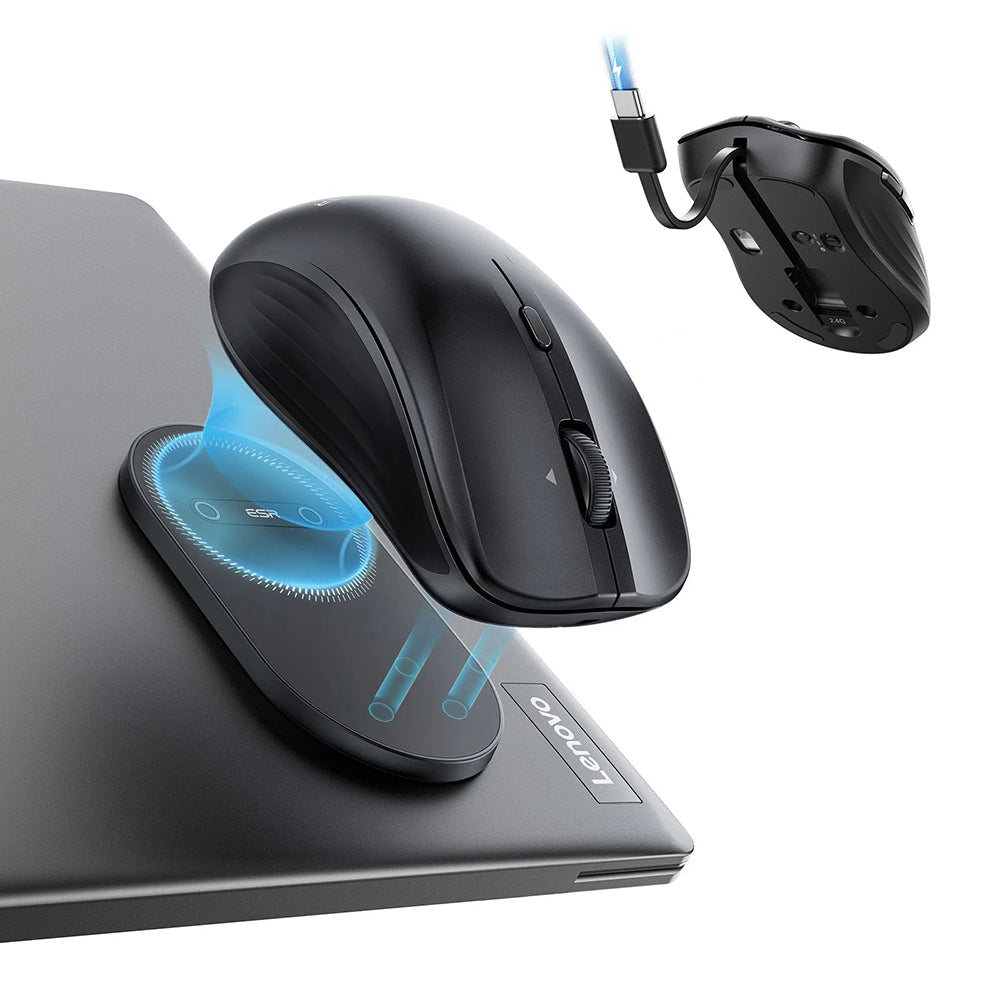 Bezdrôtová myš ESR MagMouse, 800DPI - 4800DPI, BT / Wi-Fi, Čierna