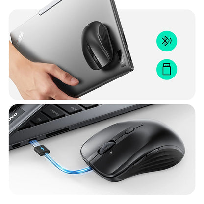 Bezdrôtová myš ESR MagMouse, 800DPI - 4800DPI, BT / Wi-Fi, Čierna