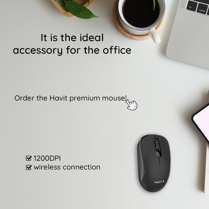 Bezdrôtová myš HAVIT MS626GT, 1200DPI, čierno-modrá