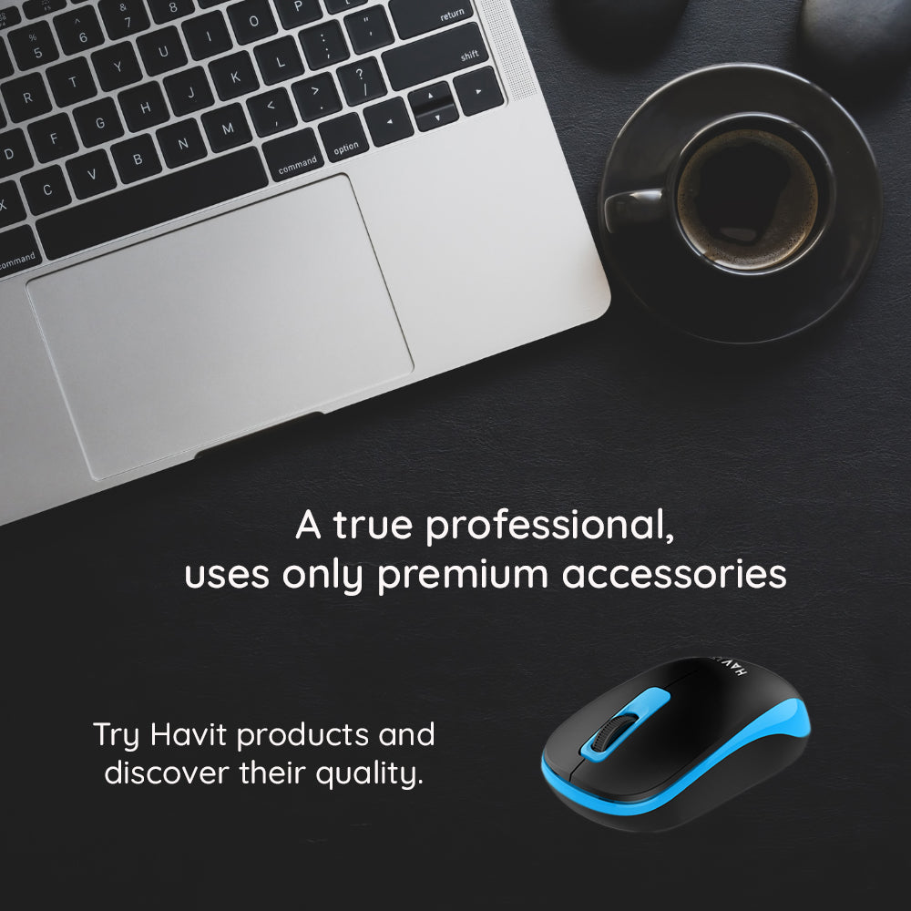 Bezdrôtová myš HAVIT MS626GT, 1200DPI, čierno-modrá