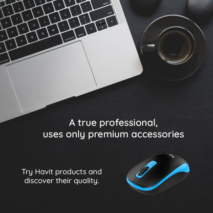Bezdrôtová myš HAVIT MS626GT, 1200DPI, čierno-modrá