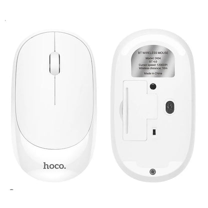 HOCO DI04 Wireless Mouse, 1200DPI, BT / Wi-Fi, White
