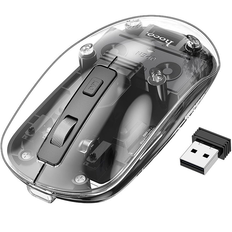 Bezdrôtová myš HOCO GM29, 1600DPI, BT / Wi-Fi, Čierna