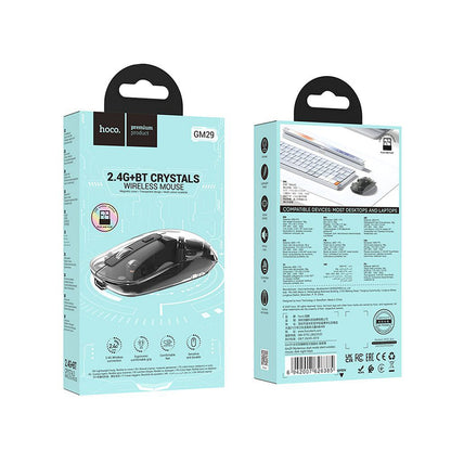 Bezdrôtová myš HOCO GM29, 1600DPI, BT / Wi-Fi, Čierna