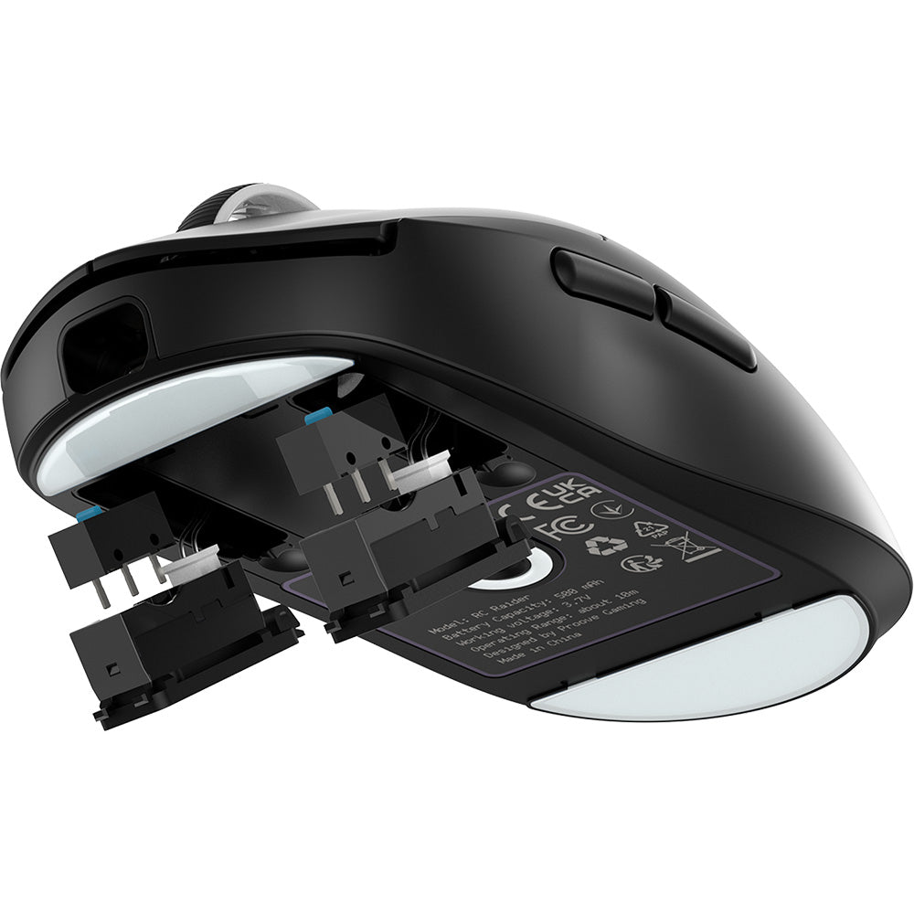Bezdrôtová myš Proove RC Raider 8K, 800DPI - 32000DPI, BT / Wi-Fi / Káblové, Čierna WMRR00122001