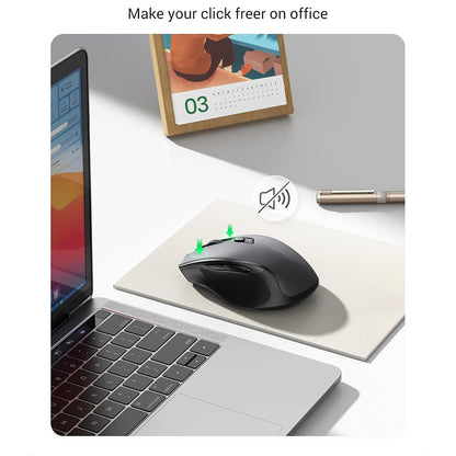 Bezdrôtová myš UGREEN MU006S (85082), 4000DPI, BT / Wi-Fi, Sivá