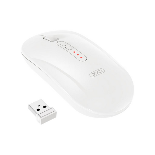 Bezdrôtová myš XO Design M13 Silent Tri-mode, 1600DPI, BT / Wi-Fi, biela