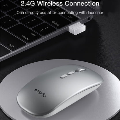 Bezdrôtová myš Yesido KB15, 800DPI - 1600DPI, Strieborná