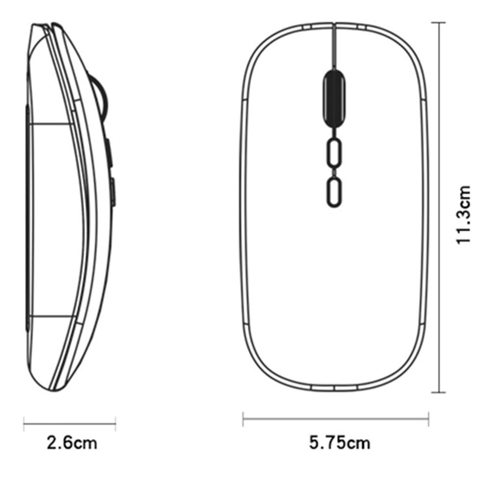 Bezdrôtová myš Yesido KB15, 800DPI - 1600DPI, Strieborná