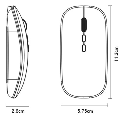 Bezdrôtová myš Yesido KB15, 800DPI - 1600DPI, Strieborná