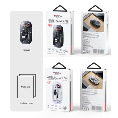 Bezdrôtová myš Yesido KB29, 800DPI - 1600DPI, BT / Wi-Fi, Čierna