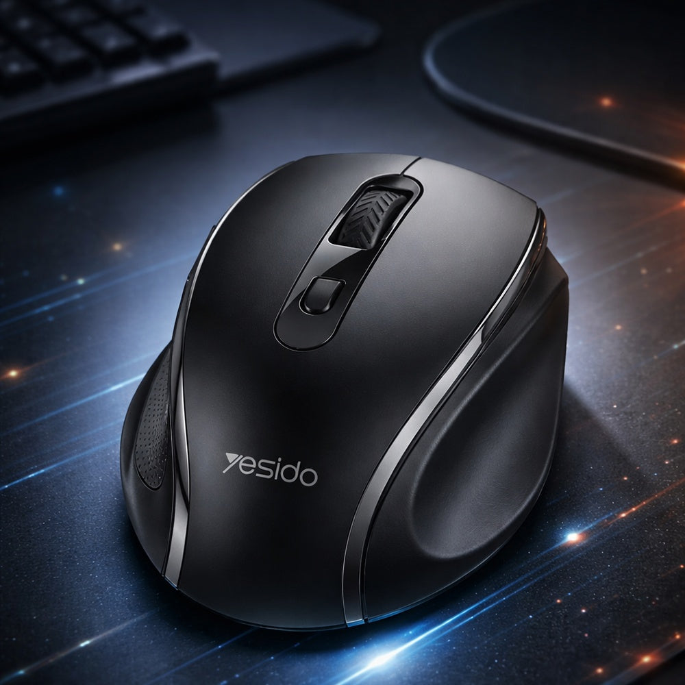 Bezdrôtová myš Yesido KB45, 800DPI - 1600DPI, Čierna