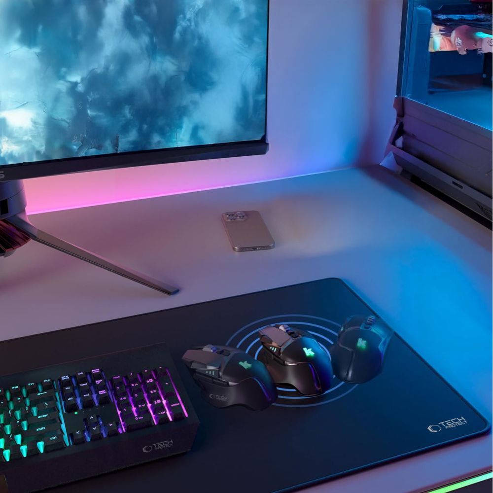 MousePad Tech-Protect A100, 100mm x 500mm, Čierna