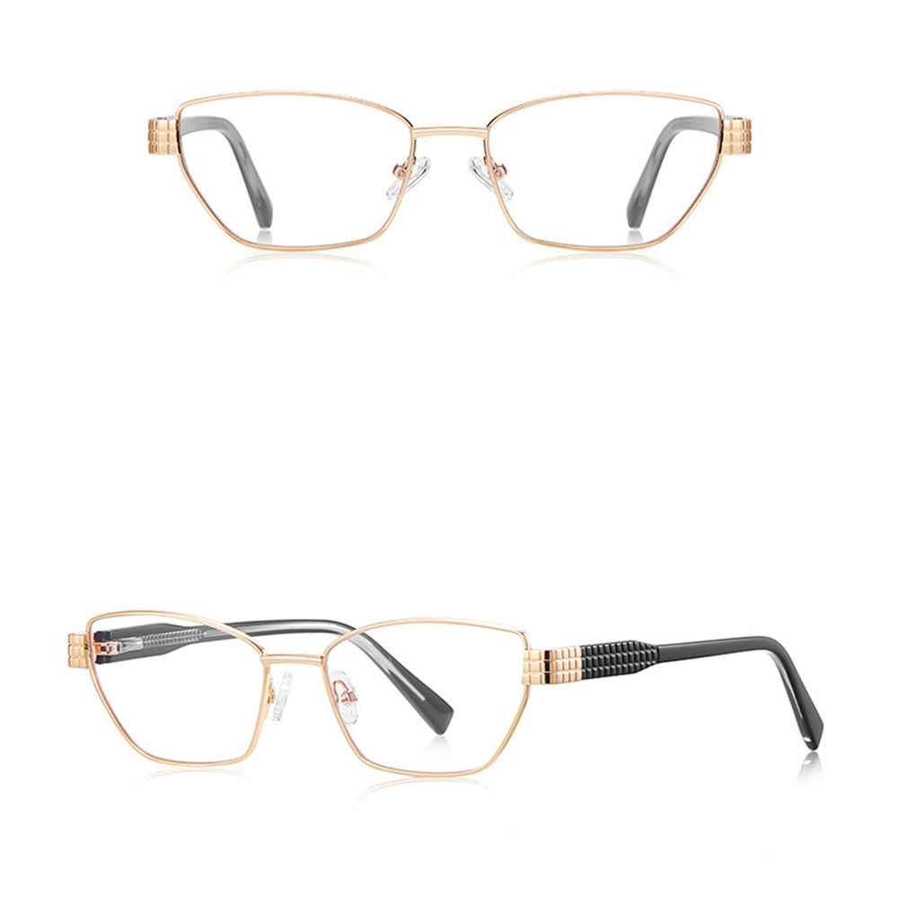 Dámske počítačové okuliare Techsuit 3162, Anti-Blue Light, Zlaté