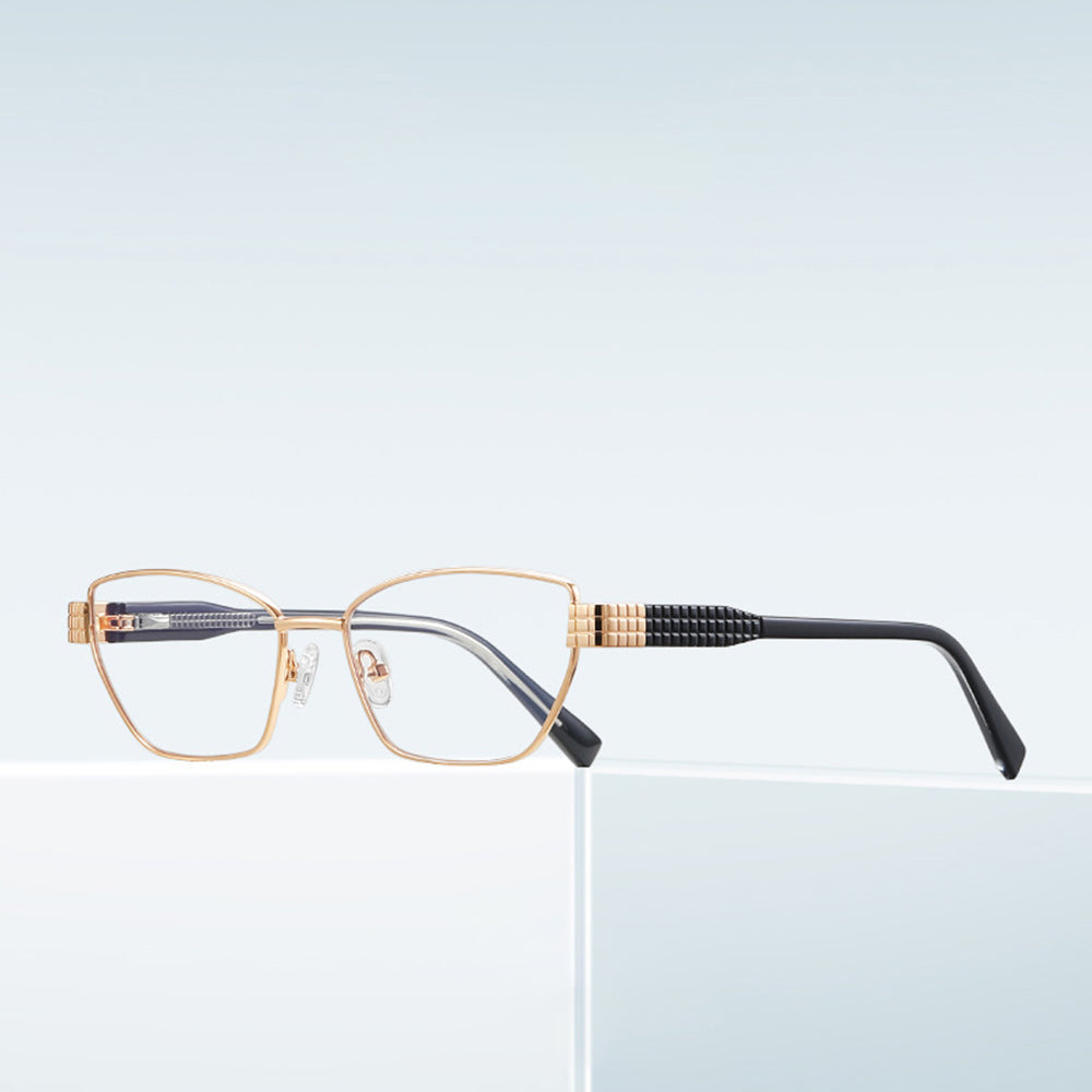 Dámske počítačové okuliare Techsuit 3162, Anti-Blue Light, Zlaté