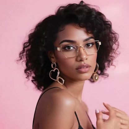 Dámske počítačové okuliare Techsuit 3162, Anti-Blue Light, Zlaté