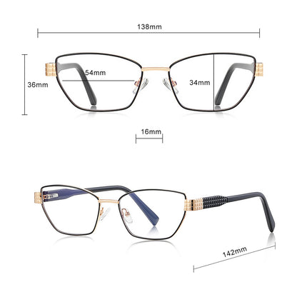 Dámske počítačové okuliare Techsuit 3162, Anti-Blue Light, Zlaté