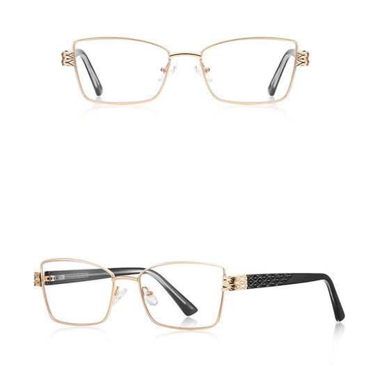 Dámske počítačové okuliare Techsuit 3171, Anti-Blue Light, Čierno-zlaté