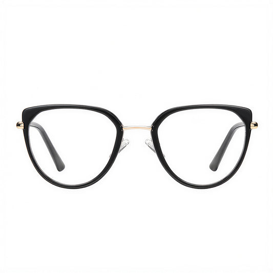 Dámske počítačové okuliare Techsuit 82290, Anti-Blue Light, Čierno-zlaté