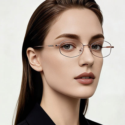 Techsuit LS501 Women's Computer Glasses, Anti-Blue Light, Gold