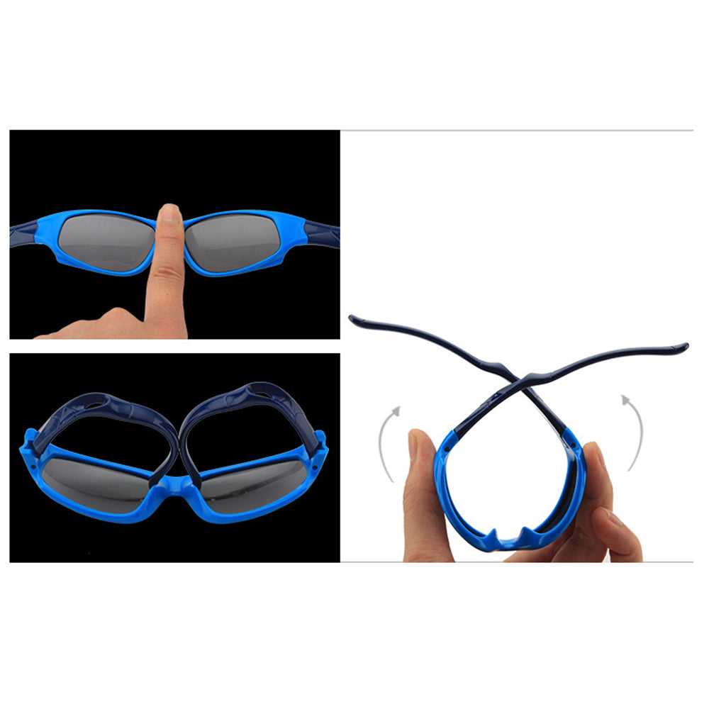 Techsuit 800-C28 Kids' Sports Sunglasses, Polarized, Light Blue