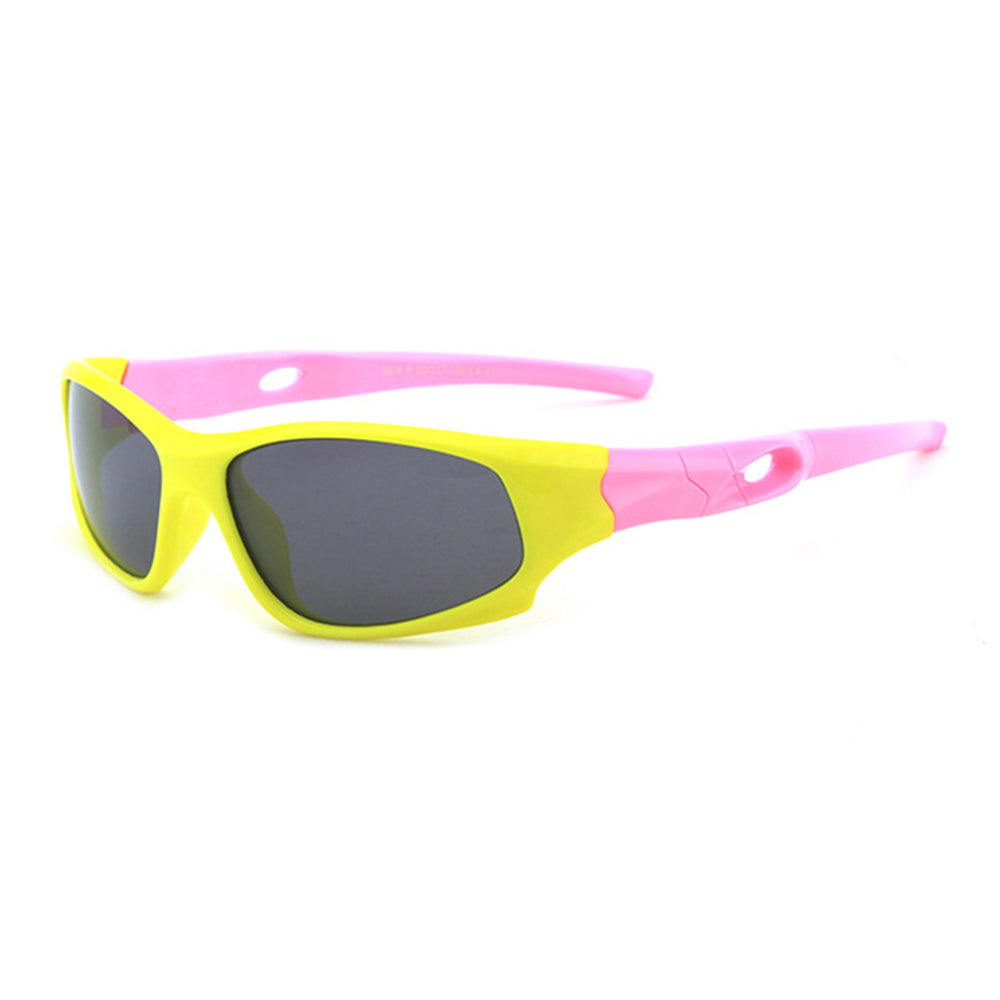 Techsuit 816-C2 Kids' Sport Sunglasses, Polarized, Yellow Pink