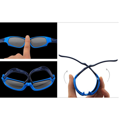 Techsuit 816-C5 Kids' Sport Sunglasses, Polarized, Blue Yellow