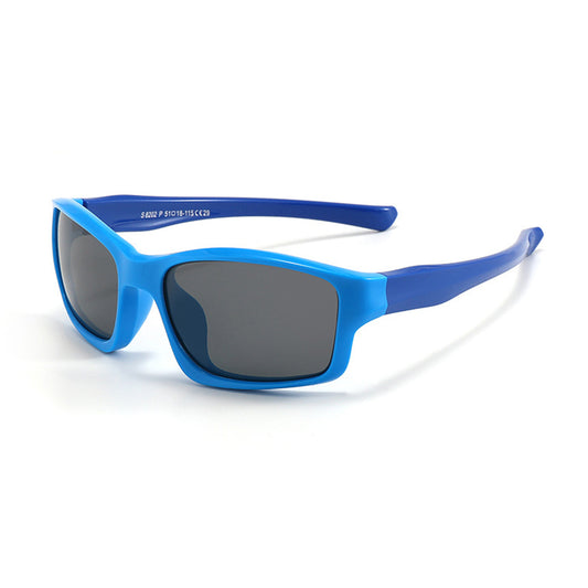 Detské športové slnečné okuliare Techsuit 8202-C29, polarizované, modré