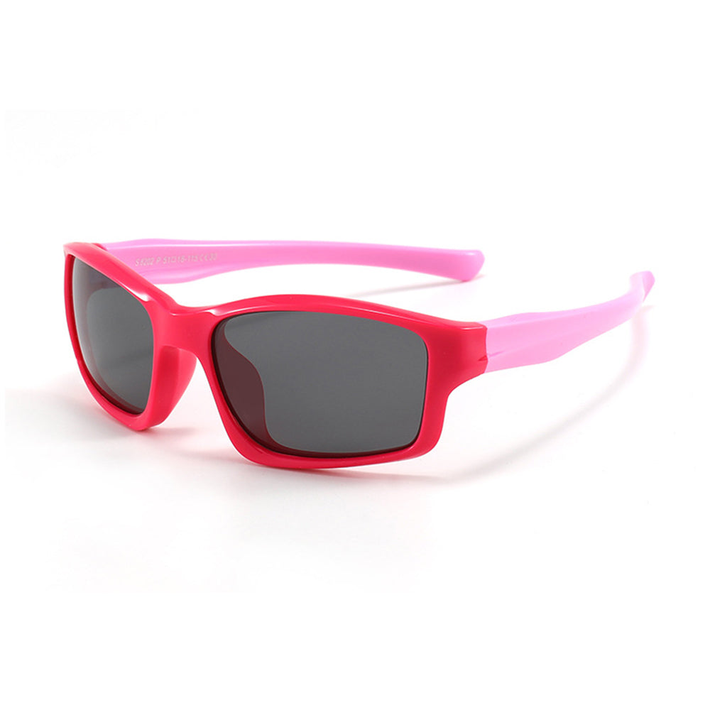 Techsuit 8202-C30 Kids' Sports Sunglasses, Polarized, Red Pink