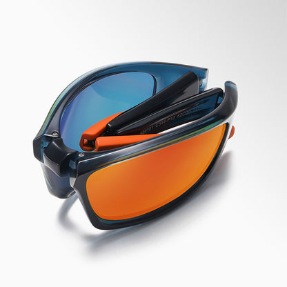 Unisex Techsuit 24101 Cycling Glasses, Polarized, Blue