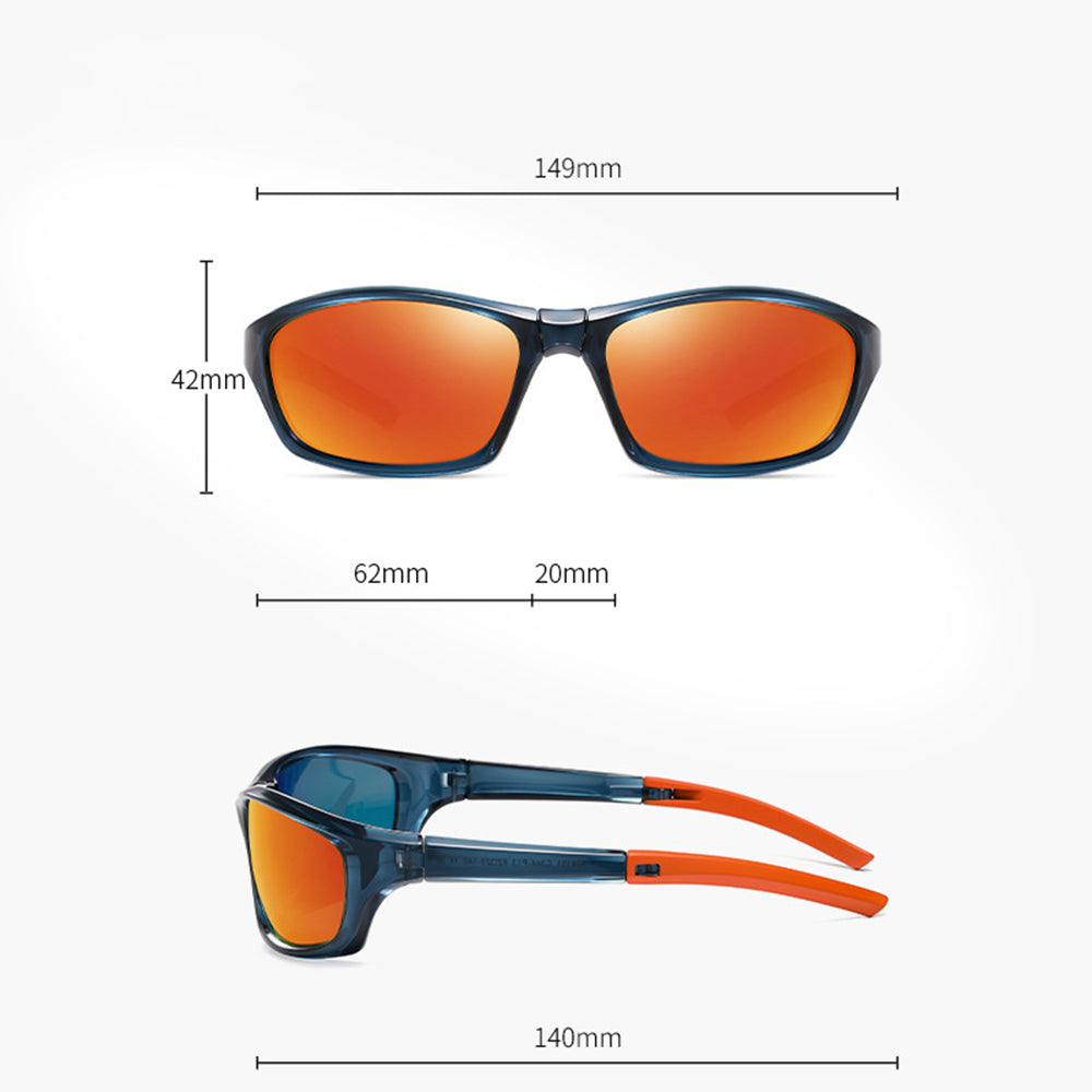 Unisex Techsuit 24101 Cycling Glasses, Polarized, Blue