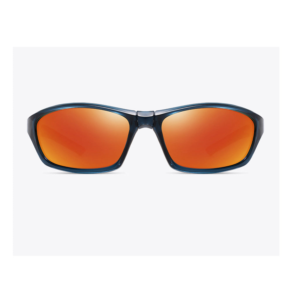 Unisex cyklistické okuliare Techsuit 24101, polarizované, čierno-oranžové